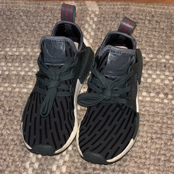 Adidas NMD Black and Dark Green Sneakers - Picture 2 of 5